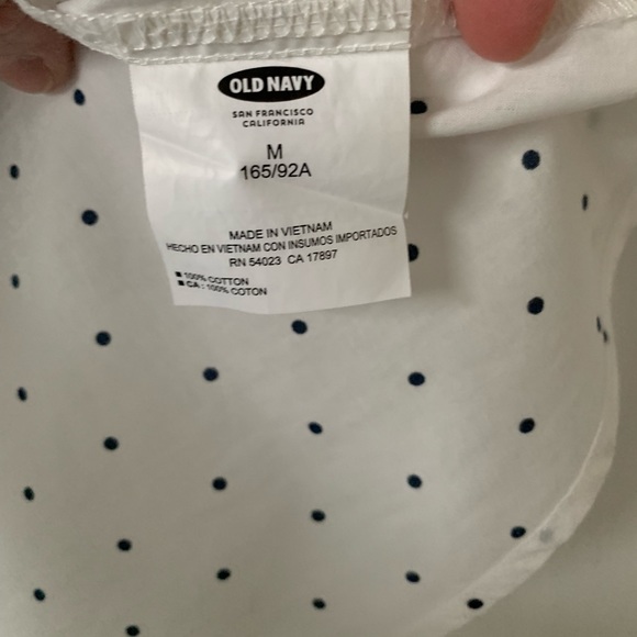 Cute White Black Dots Old Navy Sleeveless Blouse - Picture 5 of 6